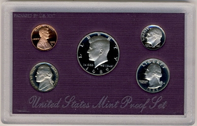 1989 U.S. Mint Clad Proof Set in OGP with CoA