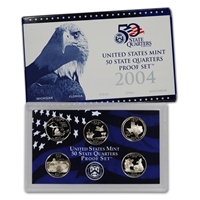 2004 - S Clad Proof State Quarter 5-pc. Set With Box/ COA