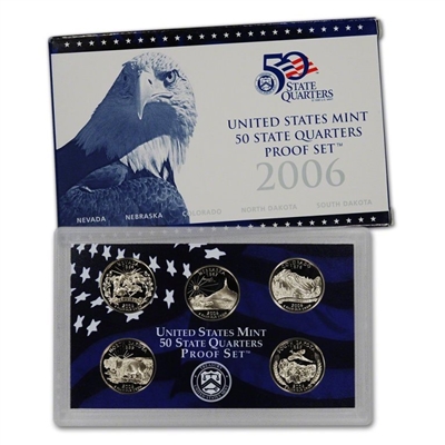 2006 - S Clad Proof State Quarter 5-pc. Set With Box/ COA