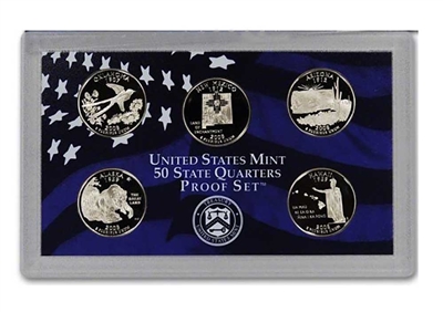 2008 - S Clad Proof State Quarter 5-pc. Set No Box or CoA