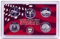 1999 - S Silver Proof State Quarter 5-pc. Set With No Box or CoA