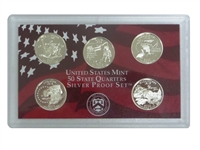 2002 - S Silver Proof State Quarter 5-pc. Set No Box or CoA