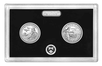 2021 S Silver Proof National Park Quarter 2-pc Set No Box or CoA