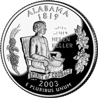 2003 - D Alabama - Roll of 40 State Quarters