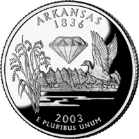 2003 - D Arkansas - Roll of 40 State Quarters