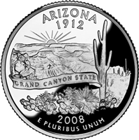 2008 - P Arizona - Roll of 40 State Quarters