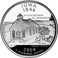 2004 - D Iowa - Roll of 40 State Quarters