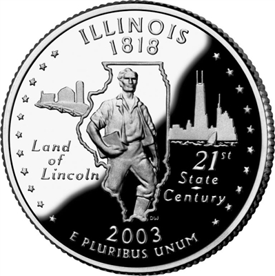 2003 - P Illinois - Roll of 40 State Quarters