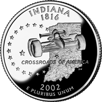 2002 - D Indiana - Roll of 40 State Quarters