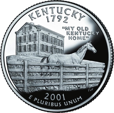 2001 - P Kentucky - Roll of 40 State Quarters