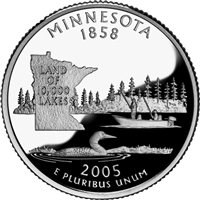2005 - D Minnesota - Roll of 40 State Quarters