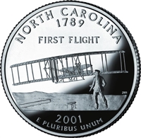 2001 - D North Carolina - Roll of 40 State Quarters