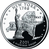 2001 - P New York - Roll of 40 State Quarters