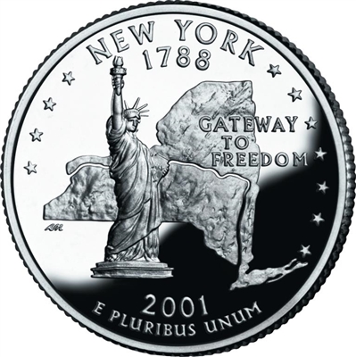 2001 - P New York State Quarter