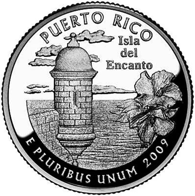 2009 - P Puerto Rico - Roll of 40 - Territory Quarters