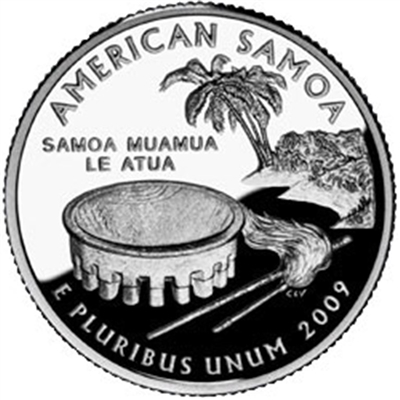 2009 - P American Samoa - Roll of 40 - Territory Quarters