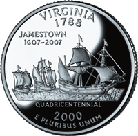 2000 - D Virginia State Quarter