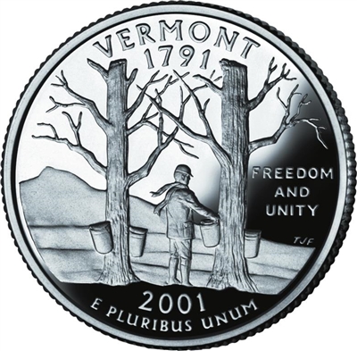 2001 - D Vermont - Roll of 40 State Quarters