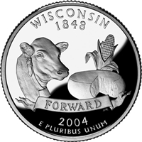2004 - D Wisconsin - Roll of 40 State Quarters