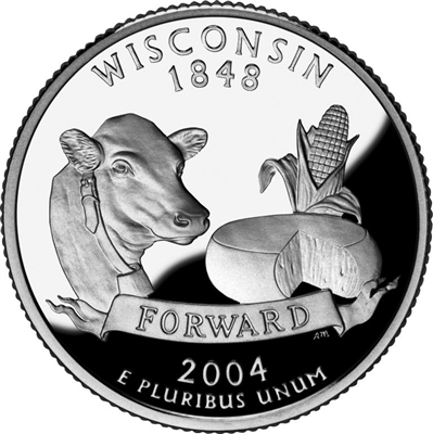 2004 - D Wisconsin - Roll of 40 State Quarters