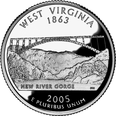 2005 - P West Virginia - Roll of 40 State Quarters