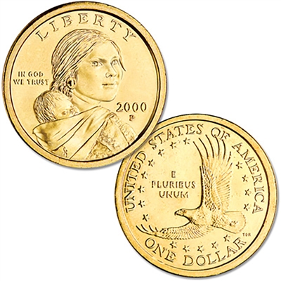 2000 - P Sacagawea Dollar - 25 Coin Roll