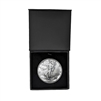 1990 U.S. Silver Eagle in Plastic Air Tite in Magnet Close Black Gift Box - Gem Brilliant Uncirculated