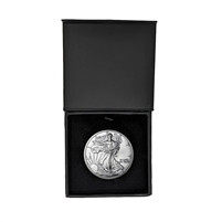 1998 U.S. Silver Eagle in Plastic Air Tite in Magnet Close Black Gift Box - Gem Brilliant Uncirculated