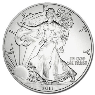 2011 U.S. Silver Eagle - Gem Brilliant Uncirculated with Certificate of Authenticity