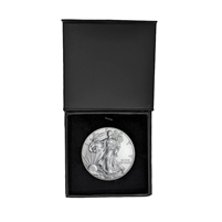 2011 U.S. Silver Eagle in Plastic Air Tite in Magnet Close Black Gift Box - Gem Brilliant Uncirculated