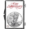 2019 U.S. Silver Eagle in Happy Anniversary Holder - Gem Brilliant Uncirculated