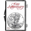 2021 U.S. Silver Eagle in Happy Anniversary Holder - Gem Brilliant Uncirculated