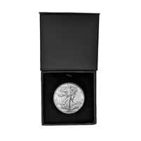 2023 U.S. Silver Eagle in Plastic Air Tite in Magnet Close Black Gift Box - Gem Brilliant Uncirculated