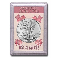 2023 American 1 oz Brilliant Uncirculated Silver Eagle in "It's a Girl" Holder