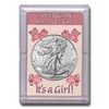 2024 American 1 oz Brilliant Uncirculated Silver Eagle in "It's a Girl" Holder