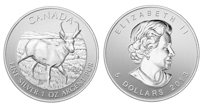 2013 Canadian Antelope One Ounce Silver Coin