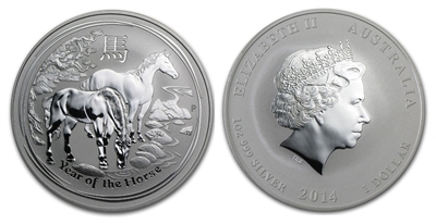 2014 Australian Year of the Horse One Ounce Silver Coin