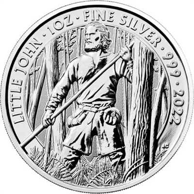2022 1 oz British Silver Little John Coin .999 Fine Silver