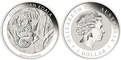 2013 Australian Koala One Ounce Silver Coin