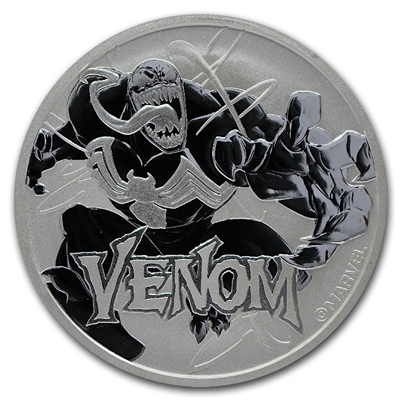 2020 Tuvalu 1 oz Silver $1 Marvel Series Venom