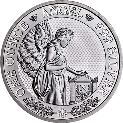 2021 - 1 oz St. Helena Napoleon Angel Silver Coin Brilliant Uncirculated