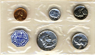 1956 - P U.S. Mint Silver Proof Set - 5 Coin Proof Set