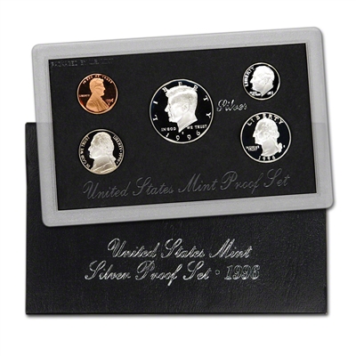 1996 S U.S. Mint Silver Proof Set in OGP with CoA