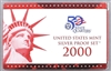 2000 U.S. Mint 10-coin Silver Proof Set - OGP box & COA