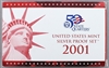 2001 U.S. Mint 10-coin Silver Proof Set - OGP box & COA