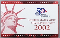 2002 U.S. Mint 10-coin Silver Proof Set - OGP box & COA