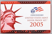 2005 U.S. Mint 11-coin Silver Proof Set - OGP box & COA