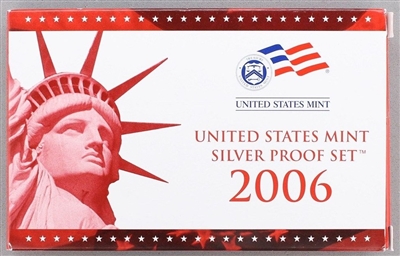 2006 U.S. Mint 10-coin Silver Proof Set - OGP box & COA