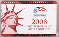 2008 U.S. Mint 14-coin Silver Proof Set - OGP box & COA