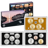 2014 U.S. Mint 14-coin Silver Proof Set - OGP box & COA